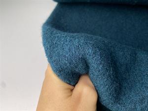 Kogt uld bouclé - fantastisk kvalitet i petrol