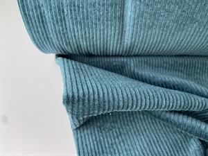 Fløjl / bubble corduroy - smuk blød kvalitet, petrol og med stræk