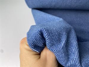 Fløjl / denim - smuk blød kvalitet, jeansblå og med stræk