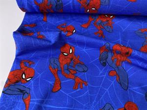 Bomuldsjersey - cool Spiderman på blå bund