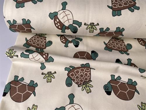 Bomuldsjersey - skildpadden og frøen