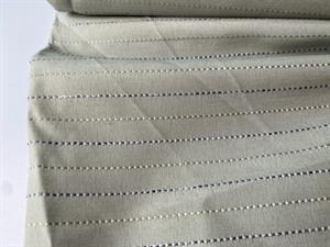 Fastvævet - lækre striber på sart grågrøn bund