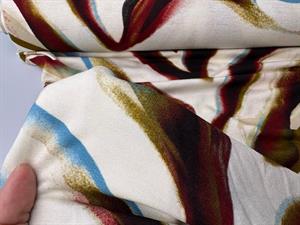 Viscosejersey - lækre toner på lys bund