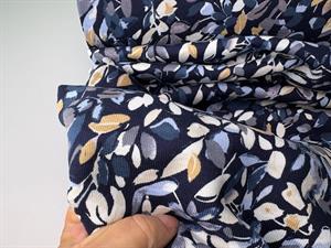 French terry - blomsterblade i fine toner