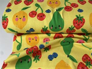 Bomuldsjersey - sweet fruits