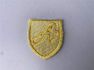 Symærke - gult skjold med et a, 1 stk.