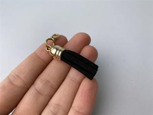 Tassel - sort i ruskinds look, 1 stk.