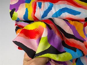 Fastvævet viscose - abstrakt multicolour