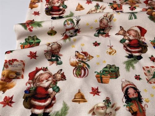 Bomuldsjersey - fine julemotiver