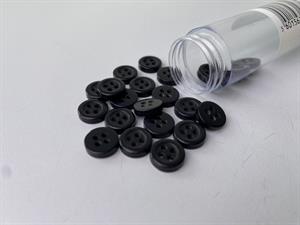 Skjorteknap - klassisk, blank og mørk blålilla, 10 mm
