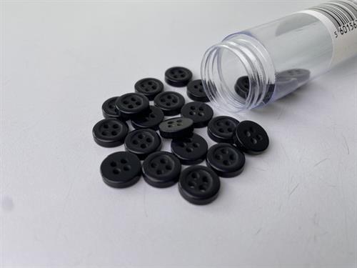 Skjorteknap - klassisk, blank og mørk blålilla, 10 mm