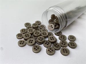 Skjorteknap - klassisk, blank og taupe, 10 mm