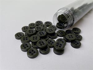 Skjorteknap - klassisk, blank og mørk armygrøn, 10 mm