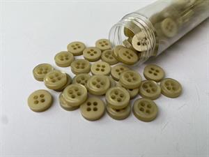 Skjorteknap - klassisk, blank og beige, 10 mm