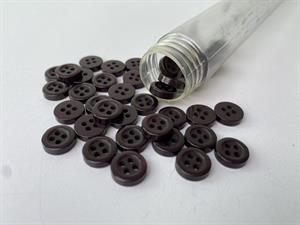 Skjorteknap - klassisk, blank og mørk aubergine, 10 mm