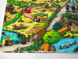 Bomuldsjersey - skønneste print med zoologisk have, panel á 1,5 meter