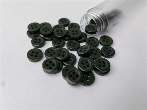 Skjorteknap - klassisk, blank og mørk flaskegrøn, 10 mm