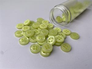 Skjorteknap - klassisk, blank og lys acid lime, 10 mm