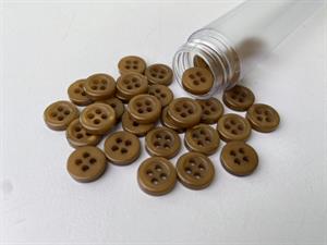 Skjorteknap - klassisk, blank og karamel, 10 mm