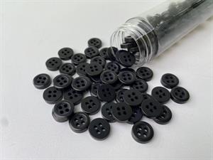Skjorteknap - klassisk, blank og mørk blåsort, 10 mm