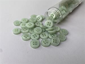 Skjorteknap - klassisk, blank og blid mint, 10 mm