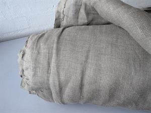 Gardinstof - 100% hør, flot natural / greenish 300 cm bred