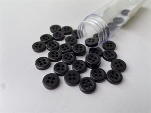 Skjorteknap - klassisk, blank og sortlilla, 10 mm