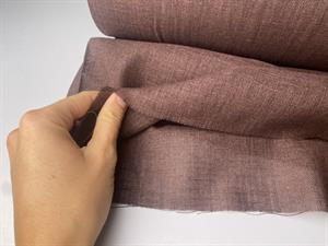 Gardinstof - semitransparent og flot café, 280 cm bred