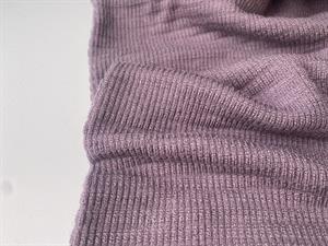 Rillet undertøjsuld med silke - støvet lavendel