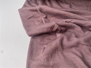 Undertøjsuld - mørk lyng med yndigt hulmønster