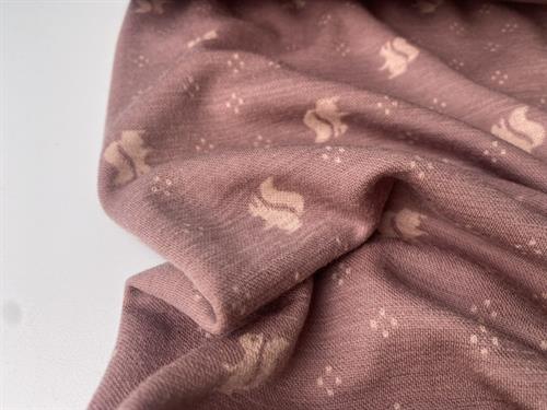 Undertøjsuld - gammelrosa med søde egern