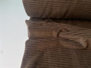 Fløjlsvelour - rillet i mørk chokoladebrun