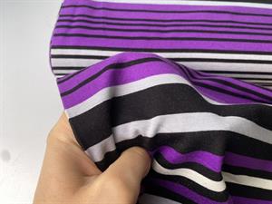 Viscosejersey - lækre lilla striber