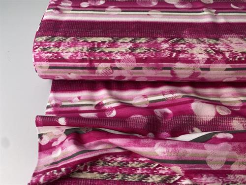 Viscosejersey - hot pink pattern
