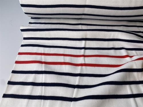 Bomuldsinterlock - flotte striber