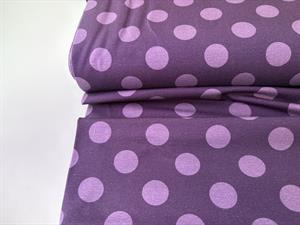 Bomuldsjersey - lilla med 25 mm lilla bombe