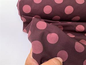 Bomuldsjersey - brun med 25 mm nougat bombe