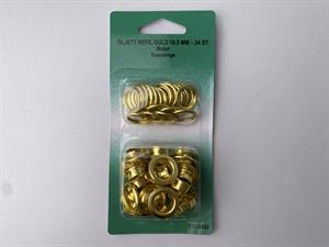 Snøreringe guld - refill pakke 24 stk., 10,5 mm