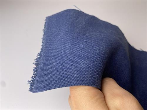 Stenvasket canvas - lys marineblå