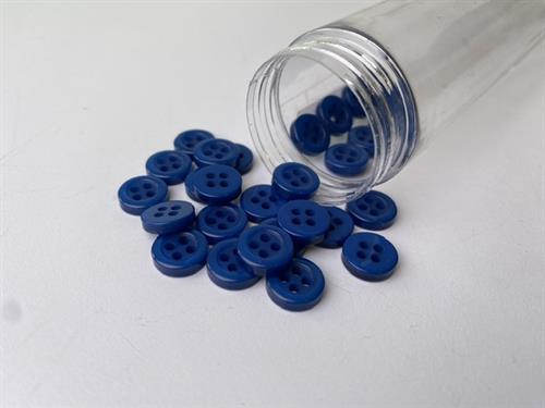 Skjorteknap - klassisk, blank og petrol, 10 mm
