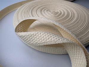 Bændelbånd - hel rulle groftvævet bændelbånd, 15 mm, 65 meter