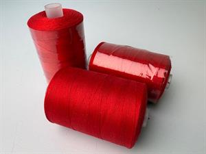 Bomuldstråd - 100% bomuld i rød, 1000 meter