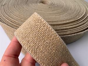 Elastisk hørbånd - groft vævet og elastisk, 45 mm