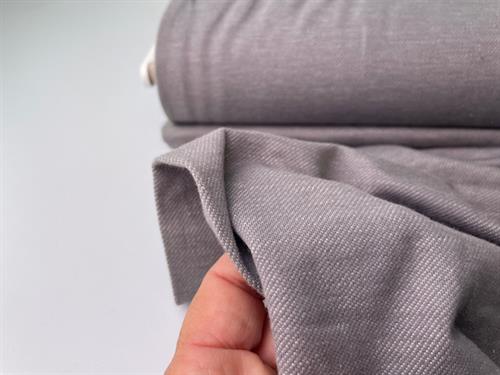 Denimstrikket jersey - mellemgrå 