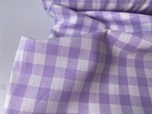 Fastvævet bomuld - køkkentern i pastel lilla og offwhite