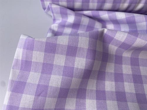 Fastvævet bomuld - køkkentern i pastel lilla og offwhite