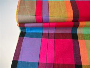 Fastvævet bomuld - skønne farverige madras tern