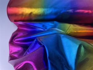 Sport / danse stof - rainbow stripes foil