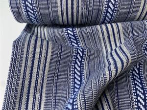 Jacquardvævet - lækre garnfarvede striber med mønster