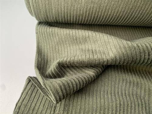 Fastvævet - bredriflet fløjl i huntergreen